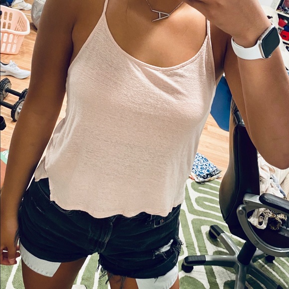 Pink back lace tank - Picture 3 of 3